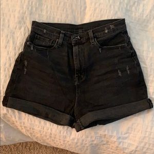 High rise mom fit denim shorts